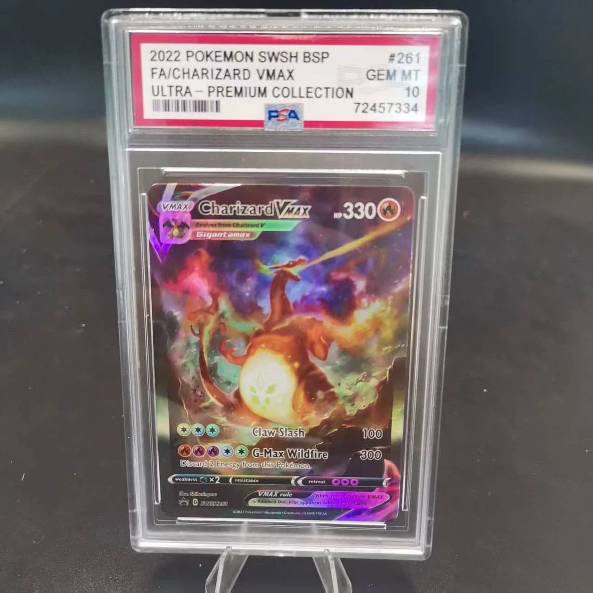PSA 10 Charizard VMAX Full Art #SWSH261 Pokemon Ultra Premium Collection Promo Graded Card