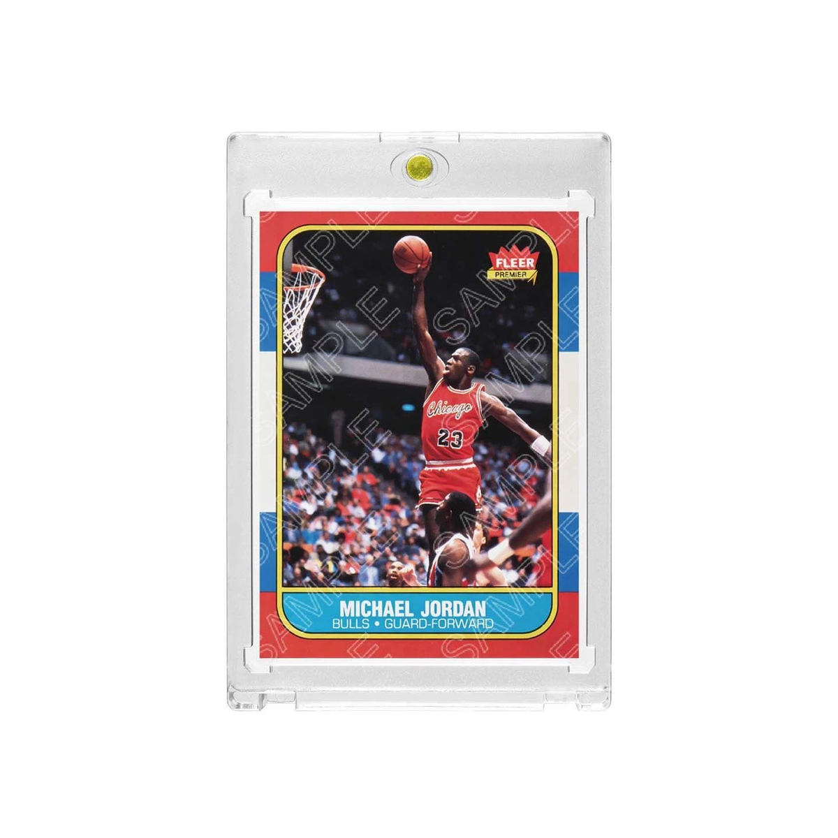 Bulls Michael Jordan Fleer Vintage Rookie Basketball Card with Display Case