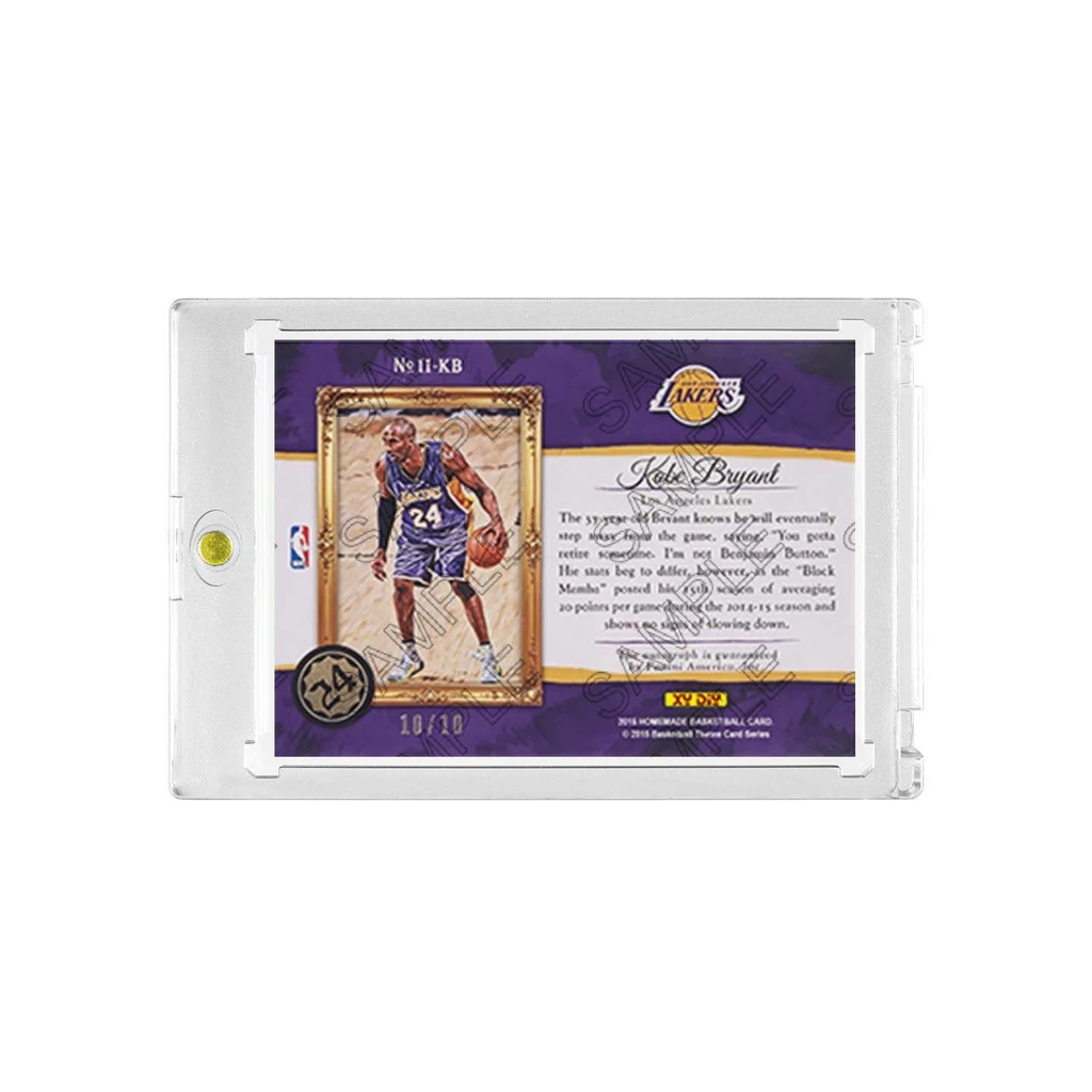 Lakers Kobe Bryant Art Style Collectible Basketball Card with Display Case