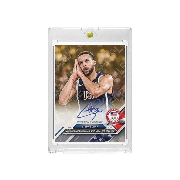 USA Olympic Steph Curry Basketball Collectible Card with Display Case